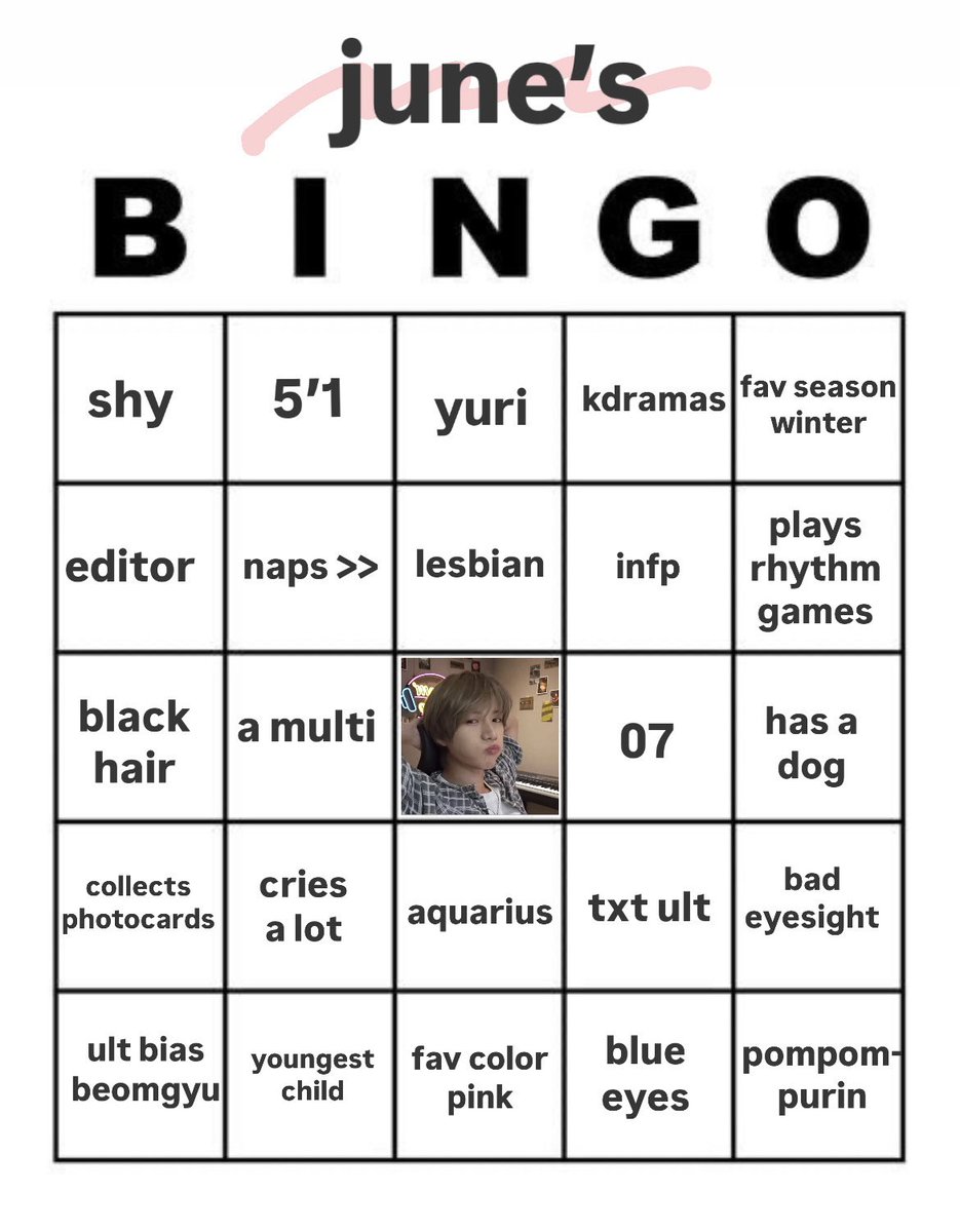 wave2hao's tweet image. since everyone is doing it PLS DO MY BINGO OOMFS