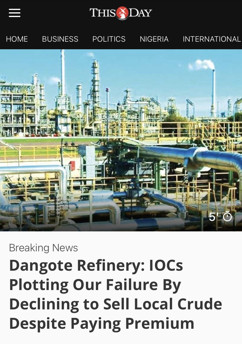 afrisagacity's tweet image. Dangote Refinery and NNPC ‘Secret’ Deal - A ‘Conspiracy’ to Create Fuel Scarcity and Price Hike?

PART TWO…!

Refer to PART ONE to catch up.

It came to public notice that the NNPC-licensed IOCs refused supplying crude to the Dangote refinery, forcing Dangote to consider the…
