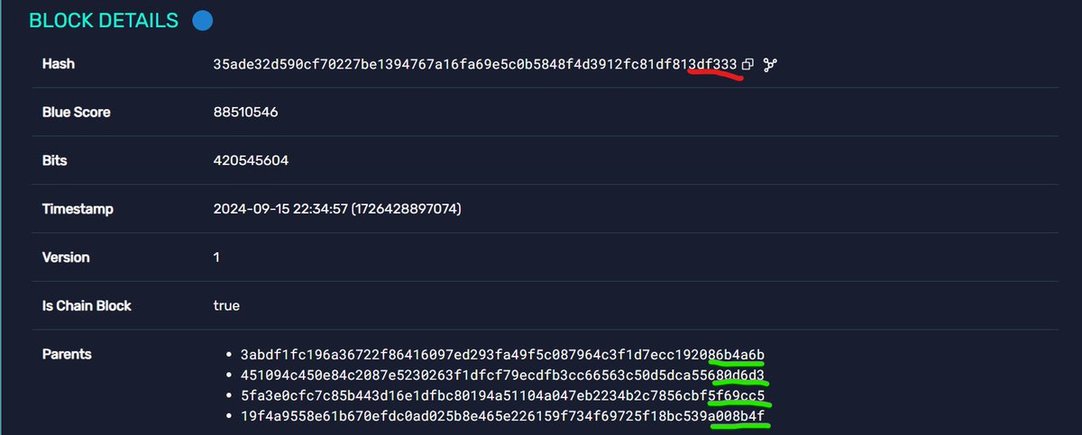 Shai (Deshe) Wyborski On X: A short and relevant $kas lessonIn the first step, the GHOSTDAG algorithm isolates a selected chain going from the selected tip to the pruning block. Each block has a selected parent. Tracking the changes to the UTXO set is much easier when only transactions on the selected… pic.twitter.com/Sp9QetzpLfSeptember 15, 2024 Shai (Deshe) Wyborski On X: A short and relevant $kas lessonIn the first step, the GHOSTDAG algorithm isolates a selected chain going from the selected tip to the pruning block. Each block has a selected parent. Tracking the changes to the UTXO set is much easier when only transactions on the selected… pic.twitter.com/Sp9QetzpLfSeptember 15, 2024