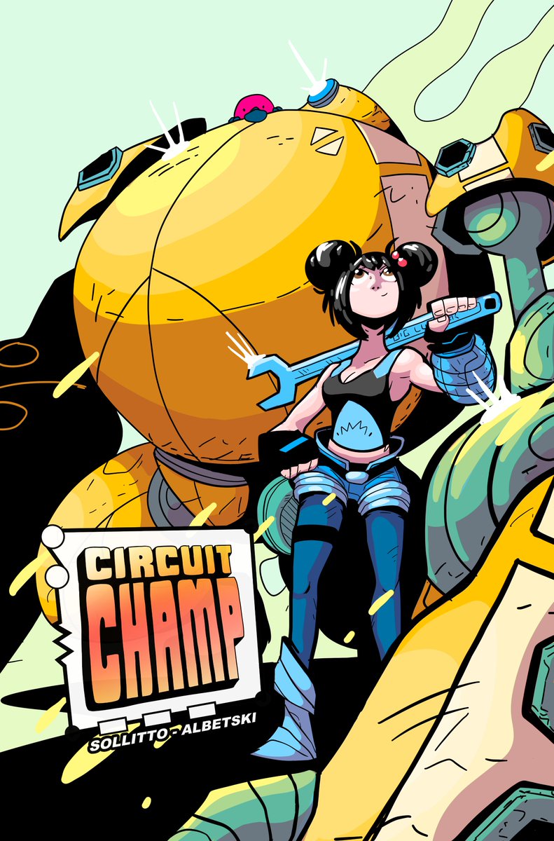 Looking for an awesome coming of age comic with mech fighting, a solar-punk atmosphere, and a floating platypus? We’ve got you covered! Back Circuit Champ on K!ckstarter now!

kickstarter.com/projects/wildh…

Art by @BrendanAlbetski!
Words by me!

#webcomics #kickstarter #comics
