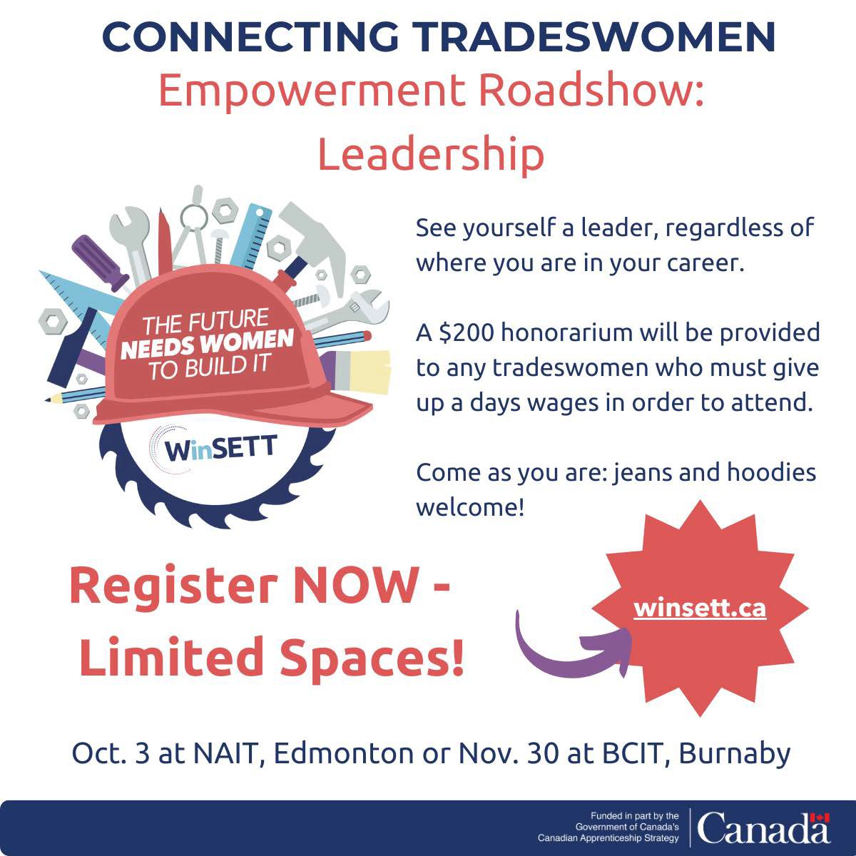 Sarah Watts-Rynard (@sarahwrynard) on Twitter photo So proud to see <a href="/PolyCan/">Polytechnics Canada</a> members hosting sessions to support leadership training for women in trades! <a href="/WinSETTCentre/">WinSETT Centre</a> So proud to see <a href="/PolyCan/">Polytechnics Canada</a> members hosting sessions to support leadership training for women in trades! <a href="/WinSETTCentre/">WinSETT Centre</a>