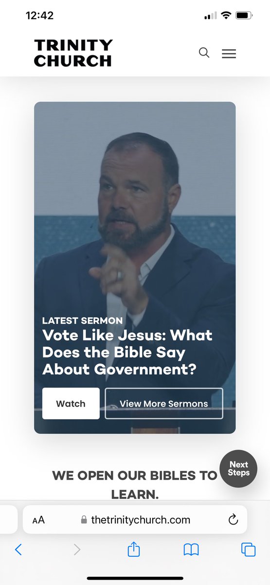 robmurphyaz's tweet photo. @BiblicalBeauty Our pastor is preaching on it! “Vote like Jesus” 🙌 Trinity church in Scottsdale AZ https://t.co/AWAScCbWnZ