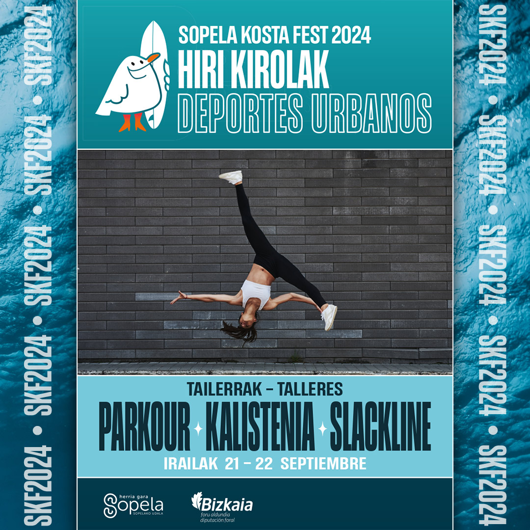 PARKOUR+KALISTENIA+SLACKLINE

SKP-ek hiri kirolak eskainiko ditu: Parkour, Kalistenia eta Slackline-a. Probatu nahi?

SPK ofrecerá deportes callejeros e innovadores, como son el Parkour, Calistenia y Slackline. ¿Quieres probarlos?

sopelakostafest.com

#SopelaKostaFest2024