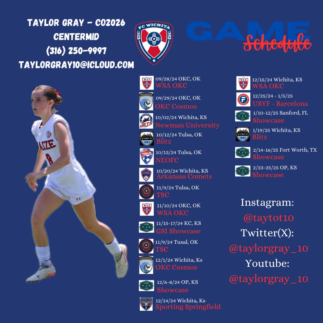 taylorgray_10's tweet photo. Would love to see some familiar faces out there on the pitch!
#collegerecruiting #gameschedules https://t.co/d2sJmvNIPq