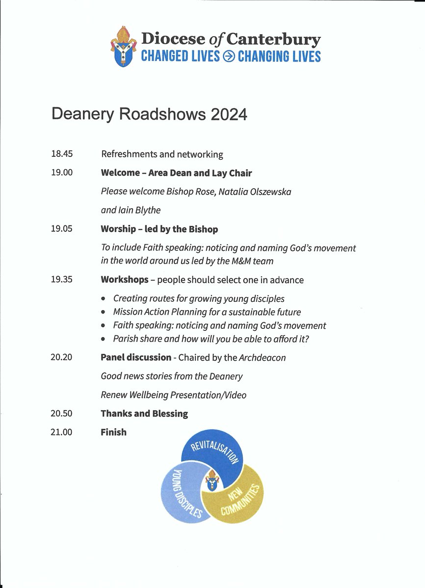 The Ashford Roadshow is at St Mary's church, Ashford town centre, on Tuesday 24 September 2024. All are welcome.