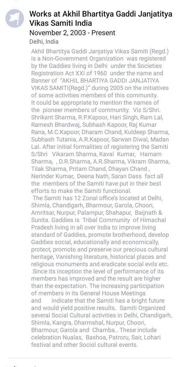VishalLalhal's tweet photo. @AshokMeghwal_ @HansrajMeena J pd le chutiye.. Ismai 10 se zyada brahmin hain.. Akhil bharti gaddi janjati k president, gen. Sec. Sbh brahmin hain... Gaddi mai upper castes bhi aati hain aur lower caste bhi.. Gaddis ko dikkat nhi.. Tujhe kya dikkat ho rhi hai https://t.co/80Ak0uiWHu