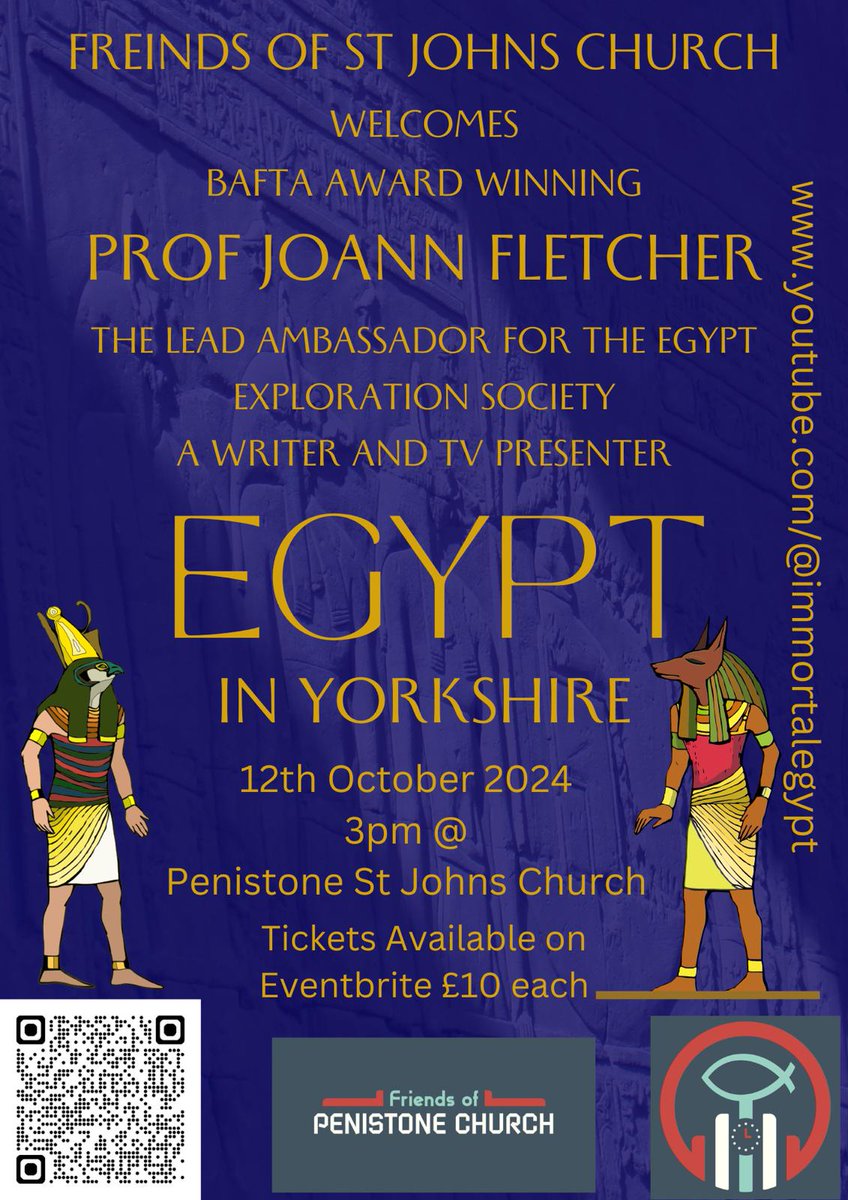 DanPointer1's tweet image. Head to Penistone for a brilliant insight into Egypt and its links with Yorkshire with BAFTA award winning @immortalegypt @PenistoneFM @PenStJoh @BBCLookNorth @barnsleycollege @NHM_London @BarnsleyCouncil @BBCSheffield @SheffieldStar @sheffielduni @sheffhallamuni @Sheff
