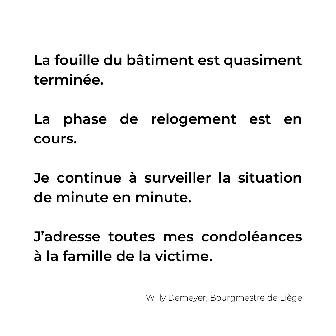 Willy Demeyer (@willy_demeyer) on Twitter photo Le point sur la situation suite à l’explosion survenue en début de soirée rue de Sélys. Le point sur la situation suite à l’explosion survenue en début de soirée rue de Sélys.