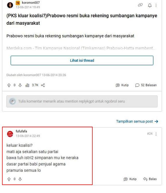 Piyusaja2's tweet photo. masih belum tau knp sampai hari ini PKS tidak mempolisikan akun fufufafa yg jelas telah memfitnah https://t.co/LQ6EihkhlE