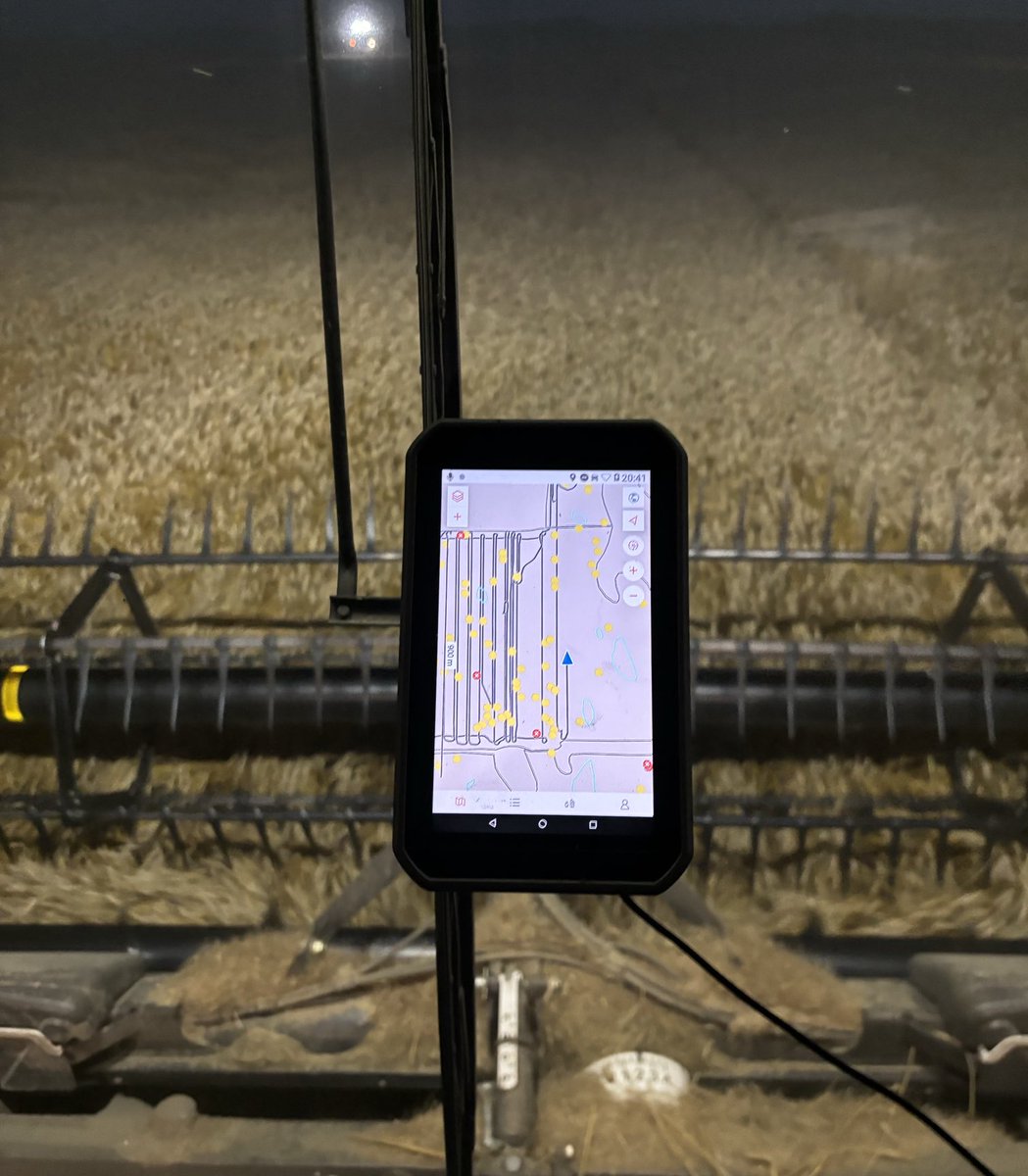 Mapped stone hazards reduce risk.  Yellow are surface rocks mapped by ai during seeding pass in spring.  Now picked, but still represent higher risk areas.  Red are deadheads.  Situational awareness decreases risk.  #mapyourstones