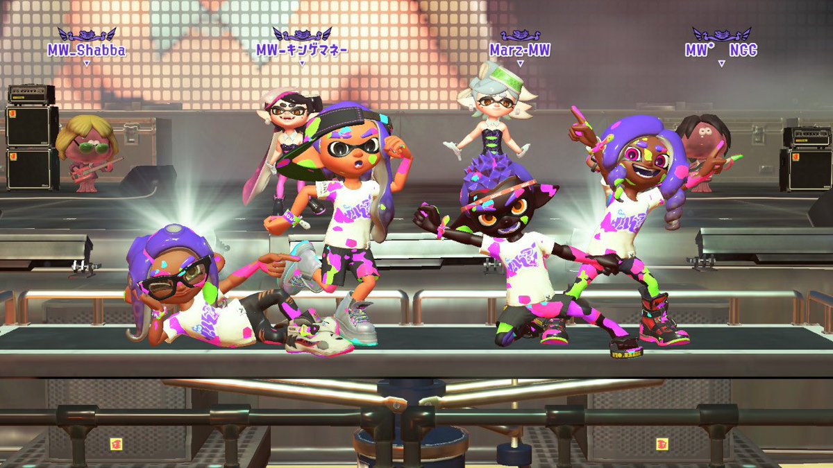 Catdriggs's tweet photo. Grand Festival! 100x win with the Gang 🤞🏽@Mariojjam @summerskyangel @NGamerGal #TeamPresent #MergingWaves #Splatoon3 #Splatfest #NintendoSwitch https://t.co/a4Cs31gprG