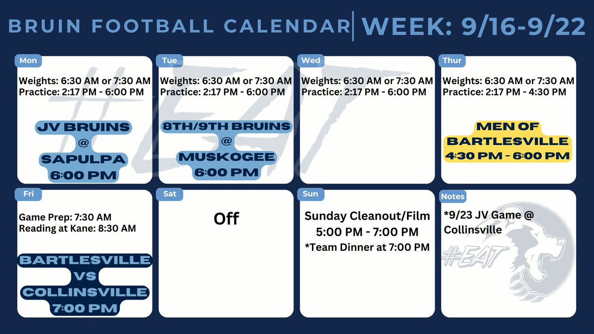 Bartlesville Bruin Football (@bartlesvillefb) on Twitter photo 