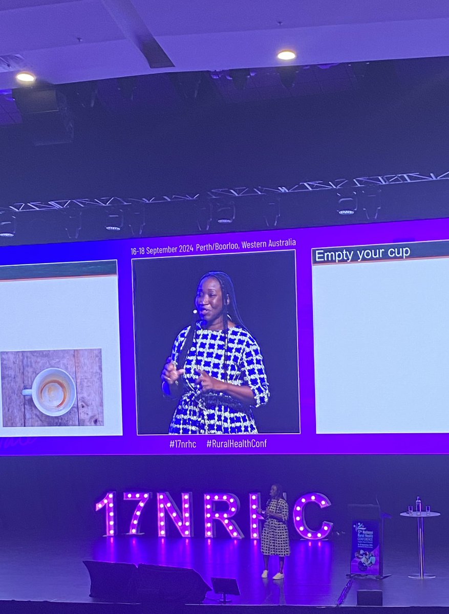 NRHAlliance's tweet photo. The incredible @YemiPenn encouraging us all to ignite our rebellious curiosity &amp; break through the status quo to create innovation in rural health✨ #17NRHC #ruralhealthconf https://t.co/1yW0c9bBIP