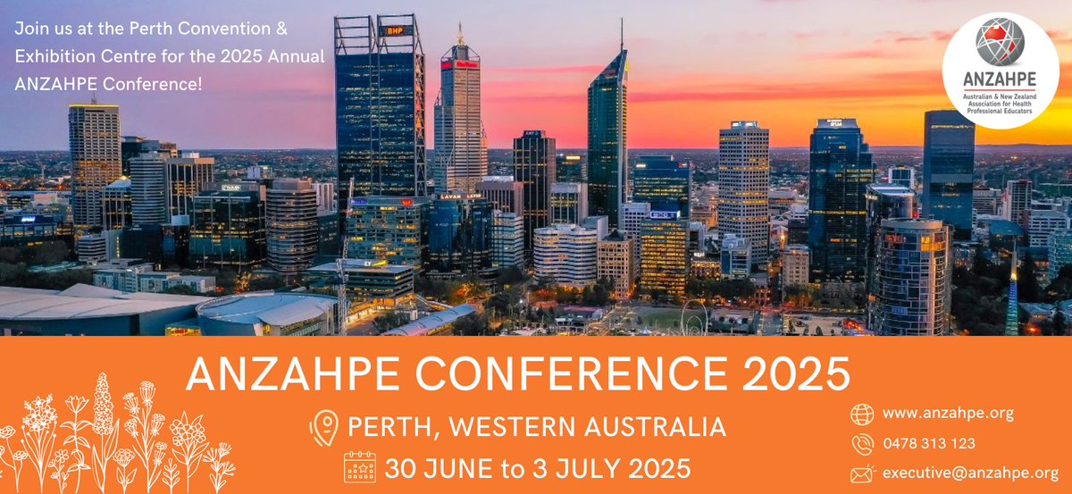 We are so excited to be heading to the Wildflower State for #ANZAHPE2025 in Perth! Who's booked their conference leave and working on their abstracts already?