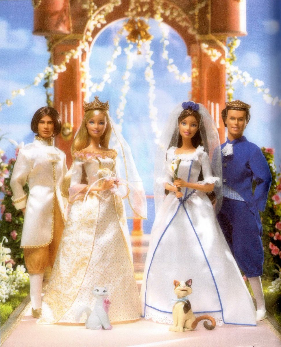 dollcinema's tweet photo. barbie as the princess and the pauper - doll diorama (2004) https://t.co/pU6bEctNIw