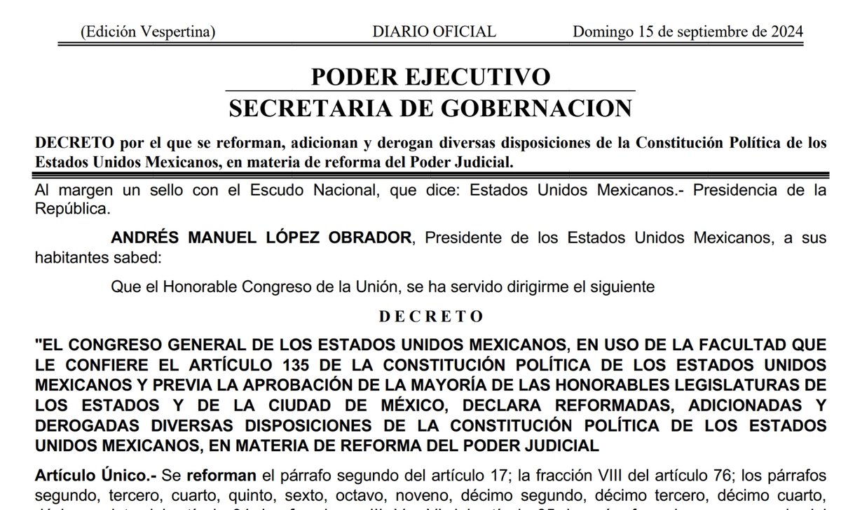 ZuritaCarpio's tweet image. Sirvan el pozole y el mezcal que la #ReformaAlPoderJudicialYaQuedó y que #VivaMéxico
