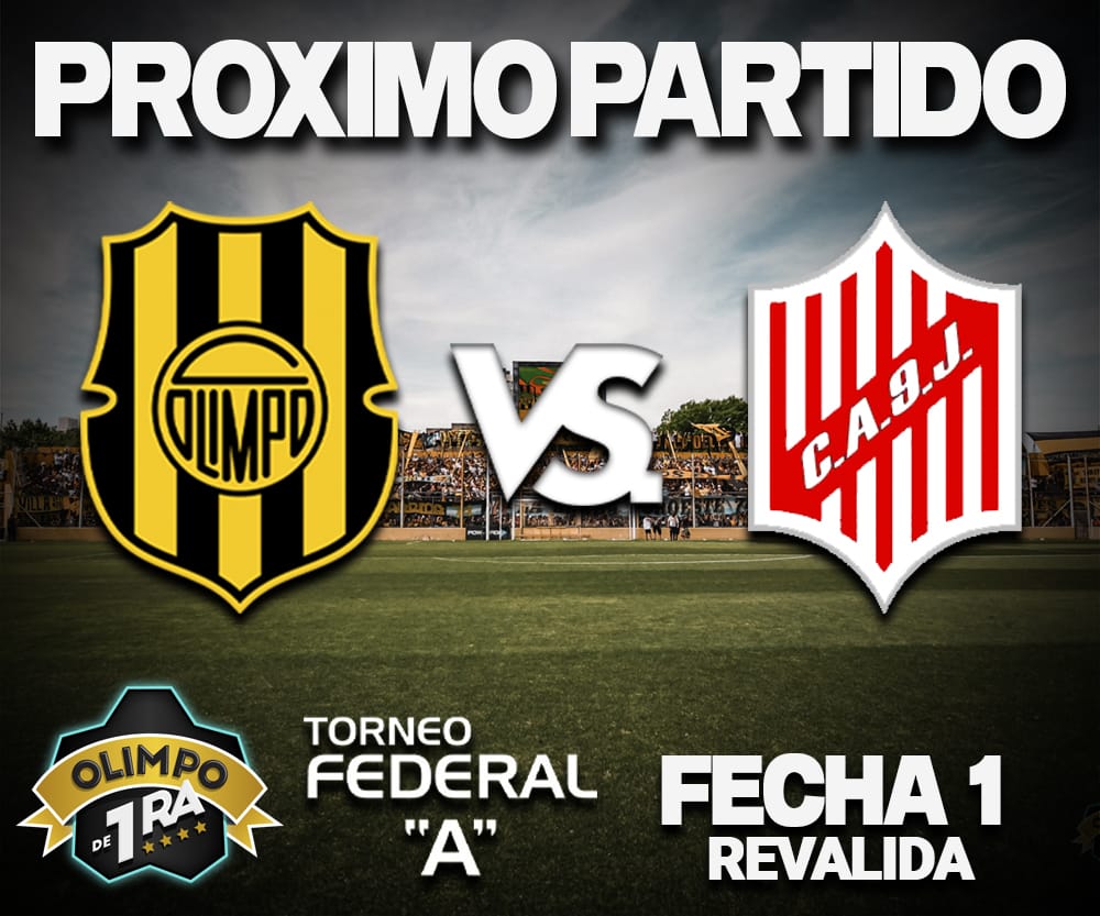 🔜 Playoffs Revalida

#9DeJulio (Rafaela) 🆚️ #Olimpo

🗓 Domingo 29 de Septiembre de 2024

🏟 Estadio: "Germán Solterman"