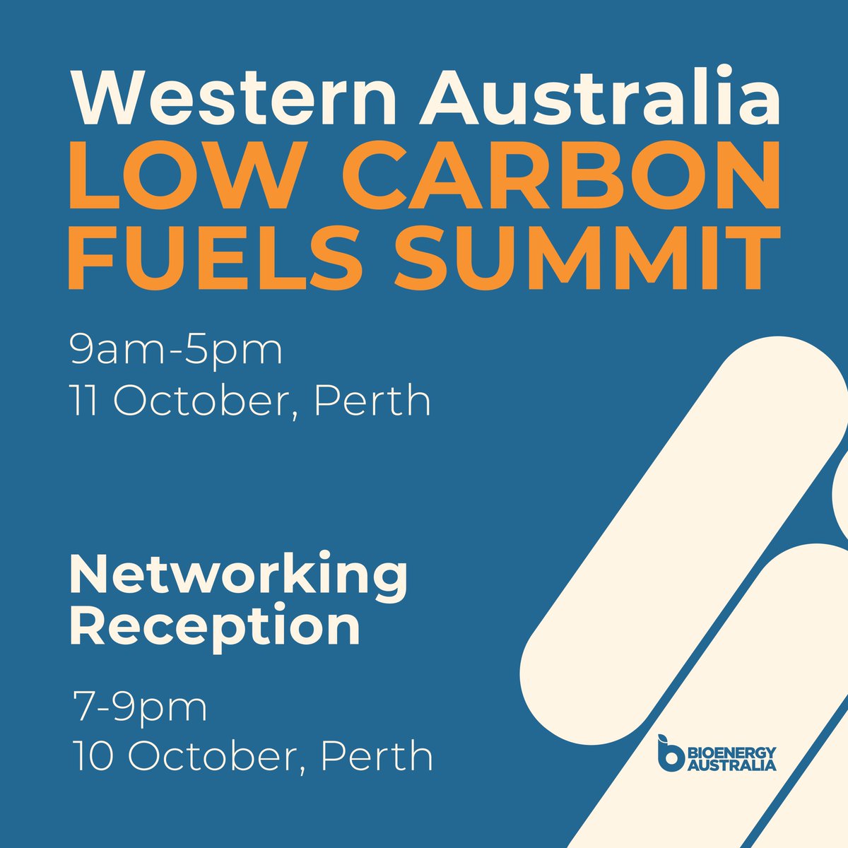 BioenAustralia's tweet image. The Western Australia Low Carbon Fuels Summit will have insights into fuels like #saf, #ethanol, #biodiesel  and #renewablediesel for #decarbonising hard to abate sectors: bioenergyaustralia.org.au/events/252852
Join the networking reception: bioenergyaustralia.org.au/events/253076