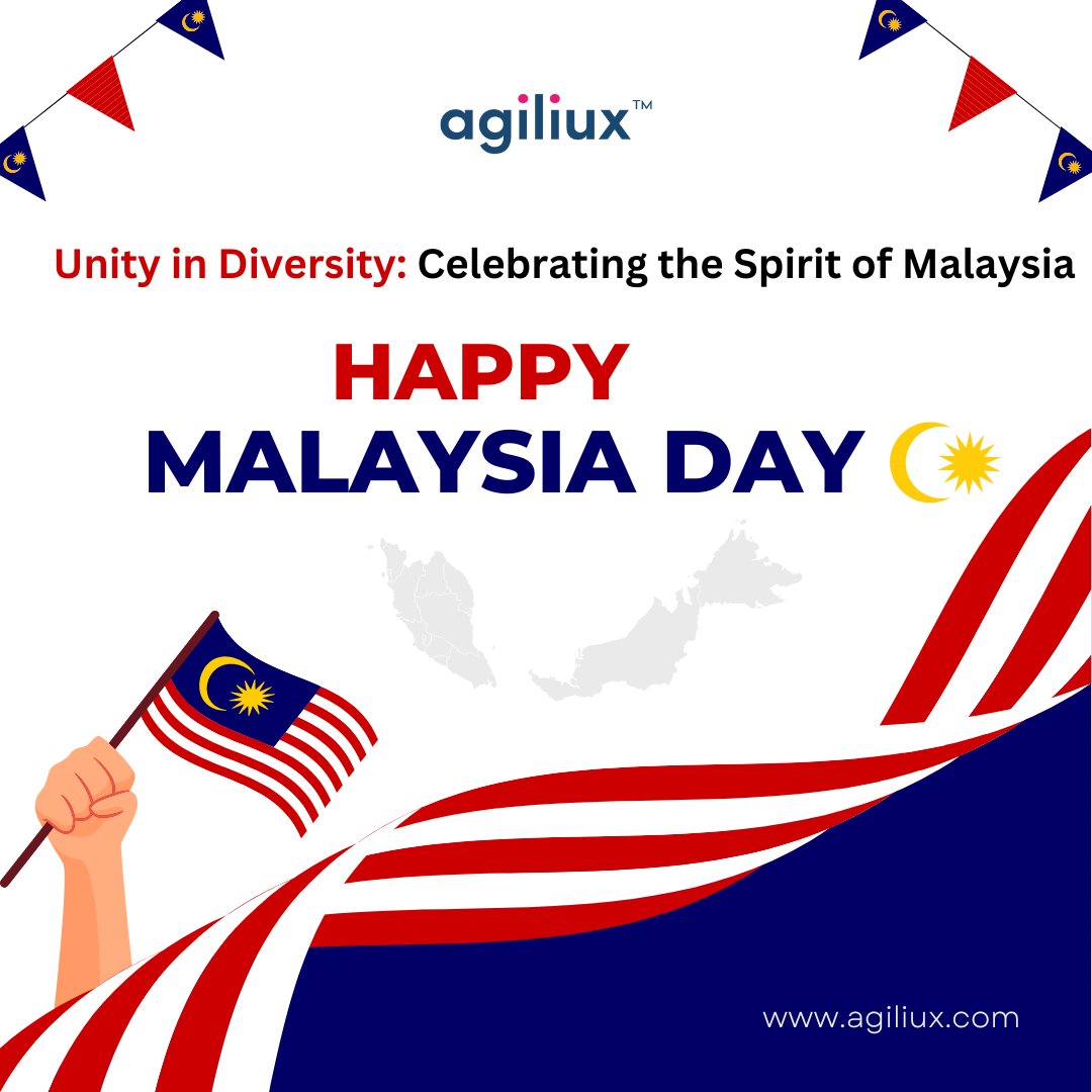 From the peaks of Kinabalu to the shores of Langkawi, we stand united, proud, and free. Here’s to a brighter future for all Malaysians.

#Agiliux wishes you a Selamat Hari Malaysia!

#HariMalaysia #TogetherAsOne #MalaysiaDay2024
