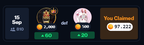 Ace_Saiah's tweet image. Just hit my biggest win yet! 🎉 Don&apos;t miss your chance— place a free bet in @TriballyGames&apos;s Daily Showdown and join the action! 😤🔥 #p2a #P2E