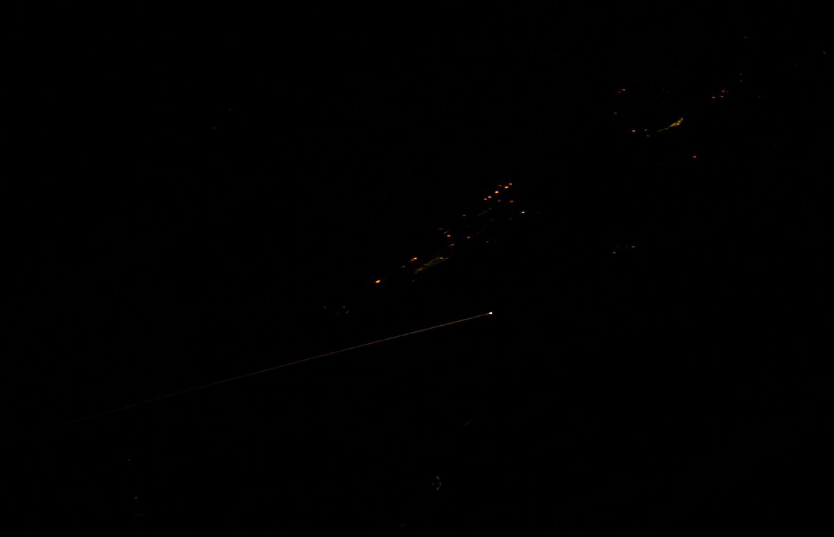 Polaris Dawn entry this morning.

I photographed it at 7:23 am GMT from the Cupola on ISS. In addition to the multi-colored entry trail over Florida, the basic cone shape of the Dragon capsule can be seen.

Nikon Z9, 200mm f2, 1/400th sec, ISO 25600.