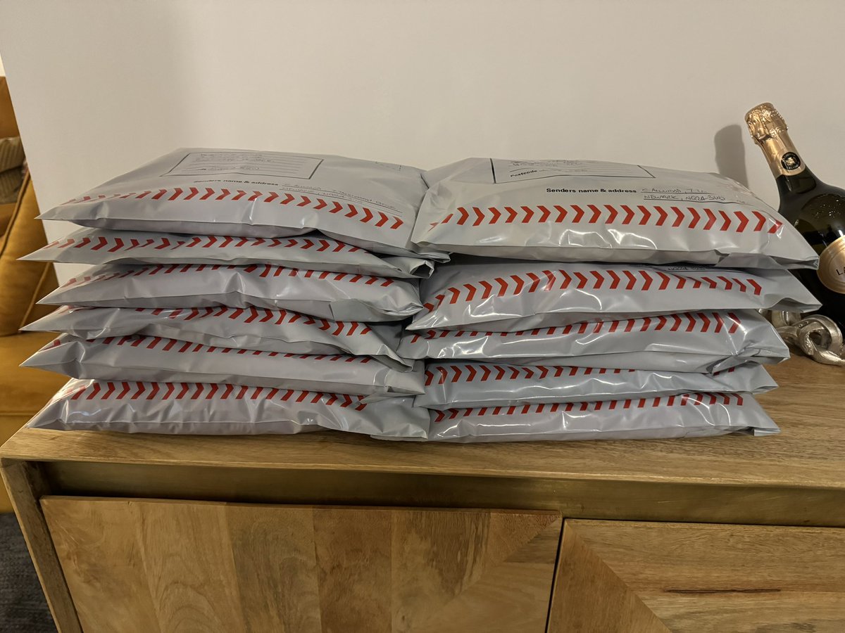That’s that. All bagged up and ready to go. I hope everyone enjoys the shirts when they’re recieved as I’m a bit sad now I’ve sold them!! Stay tuned for more shirts coming up along with a few still available #nffc