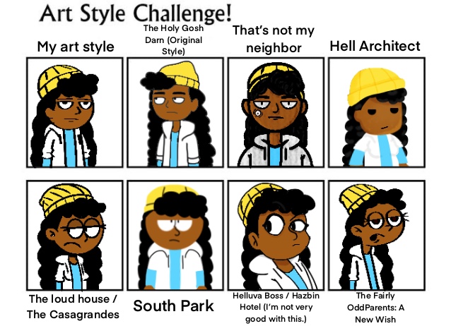 AaronSe40534243's tweet photo. Art style challenge with Cassiel from The Holy Gosh Darn!
#theholygoshdarn #thatsnotmyneighbor #tnmn #hellarchitect #TheLoudHouse #TheCasagrandes #southpark #HelluvaBoss #HazbinHotel #TheFairlyOddParentsANewWish https://t.co/uOUhhHlGuP