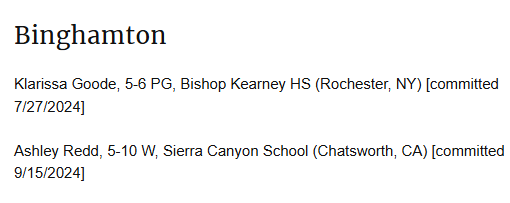 2025 WBB prospect Ashley Redd, 5-10 W, Sierra Canyon School (Chatsworth, CA), has announced her commitment to Binghamton wbbblog.com/2025-womens-ba…