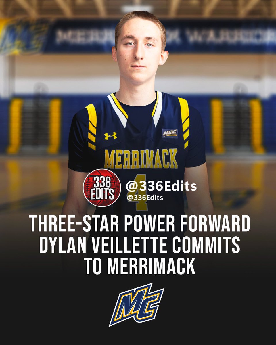NEWS: 2025 three-star power forward Dylan Veillette has committed to Merrimack, he tells 336Edits.