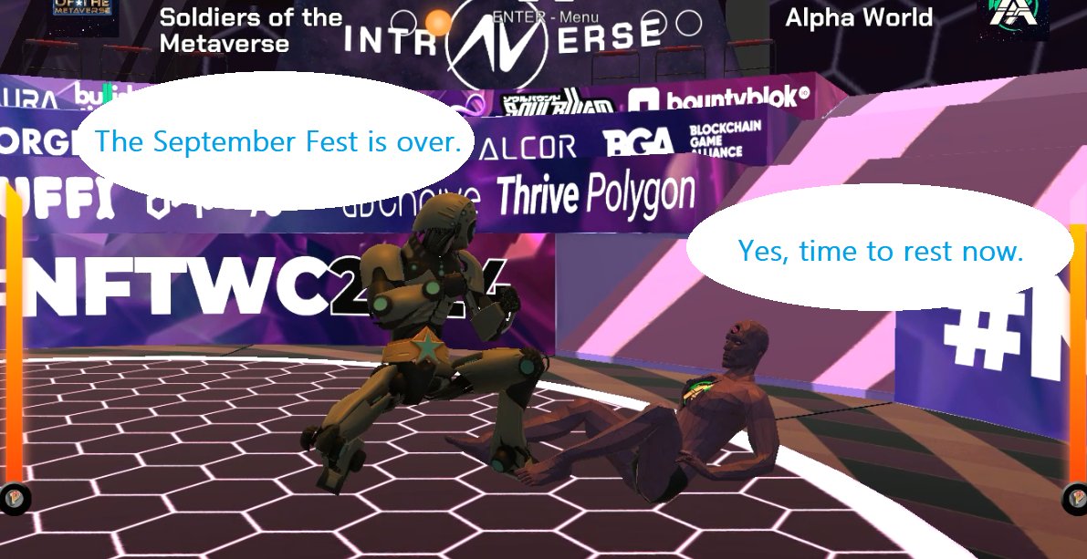 Omitolihp echo (@panpap2415) on Twitter photo Time for our heroes to rest. ๐ด
Until the next time! ๐ซก
LOL ๐
<a href="/intraVerse_Game/">Intraverse</a>
<a href="/MetaverseArmy/">Soldiers Of The Metaverse ๐ซ DiamondPass MINT!!</a>
<a href="/CryptoAlpha2025/">Alpha World</a>
#NFT #NFTs #NFTWC Time for our heroes to rest. ๐ด
Until the next time! ๐ซก
LOL ๐
<a href="/intraVerse_Game/">Intraverse</a>
<a href="/MetaverseArmy/">Soldiers Of The Metaverse ๐ซ DiamondPass MINT!!</a>
<a href="/CryptoAlpha2025/">Alpha World</a>
#NFT #NFTs #NFTWC