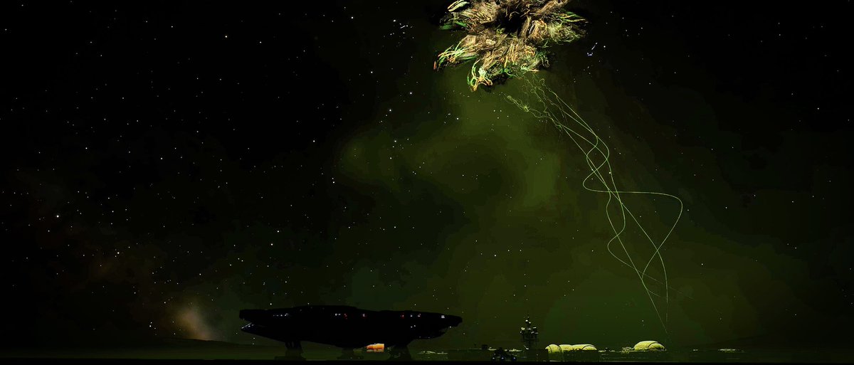 Not a phone in sight. 
Just thriving in the moment. 
Definitely not feeding slaves to thargoids or anything. 

#EliteDangerous 
#EliteDangerousOdyssey #stellarscreenshots