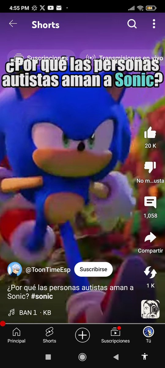 Nada en contra del youtuber, pero este short está mal.
Aparte de que es ofensivo tratar al autismo como una personalidad basada en gustos tiene argumentos pobres.

"Los autistas aman juegos repetitivos y predecibles como Sonic"

¿Sonic? ¿Que experimenta distintas jugabilidades?
