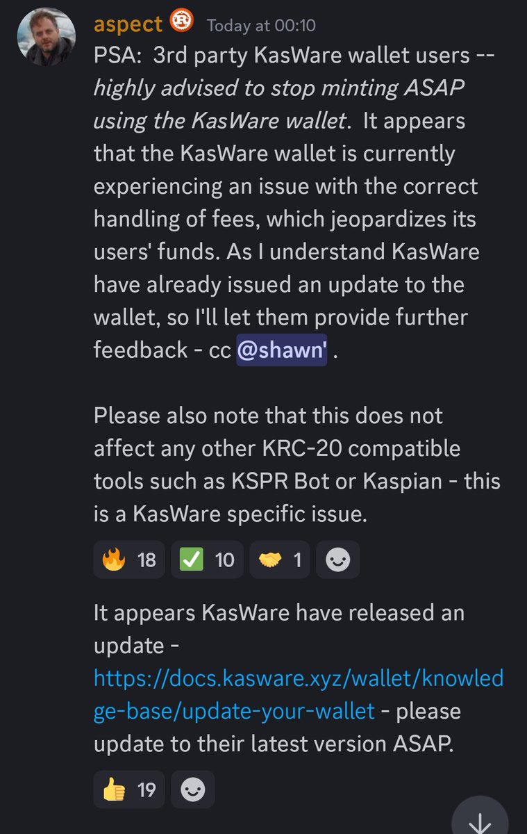 Shai (Deshe) Wyborski On X: $kas important notice for KasWare users pic.twitter.com/9Sy6IUS2YC— September 15, 2024 Shai (Deshe) Wyborski On X: $kas important notice for KasWare users pic.twitter.com/9Sy6IUS2YC— September 15, 2024