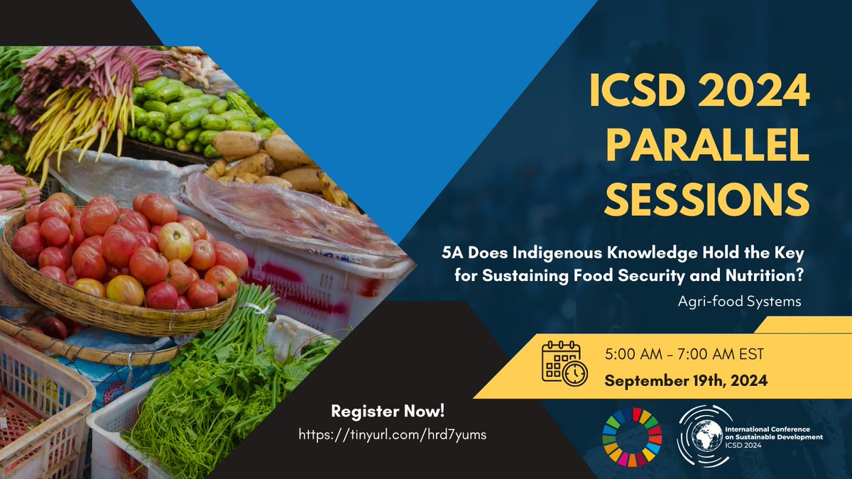 🌾Indigenous knowledge is vital for sustaining food security! Join #ICSD2024 parallel sessions on how traditional practices in hill and mountain regions can offer innovative solutions for resilient food systems. 🌱

Register: tinyurl.com/yvh45dpd