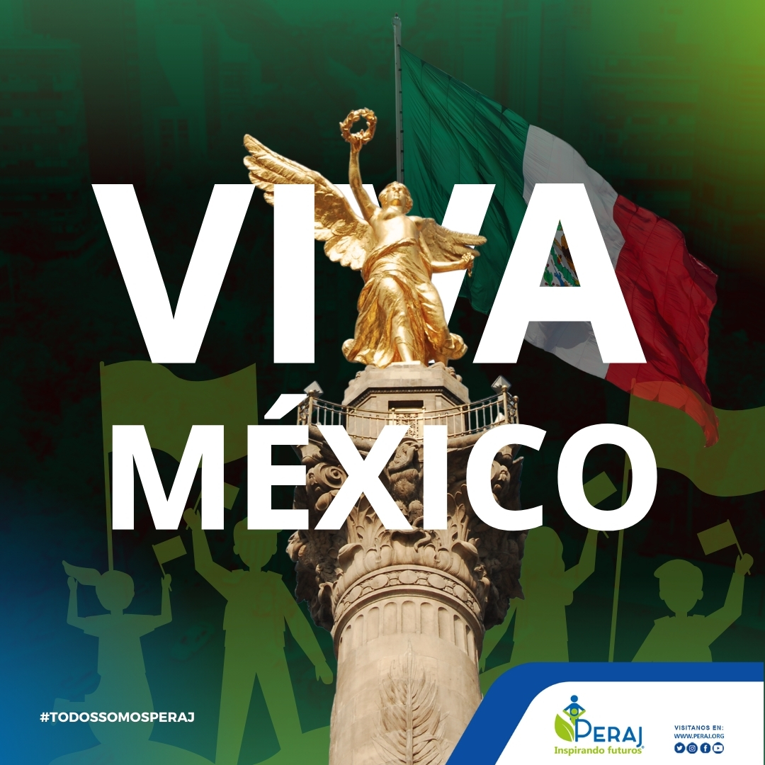 ¡Viva México!

Hoy celebramos la independencia de nuestro país y sintámonos orgullosos de nuestros orígenes y de nuestra gente. En Peraj nos esforzamos para inspirar a la niñez y a las juventudes que construirán el México del mañana. 

#TodosSomosPeraj  #VivaMéxico