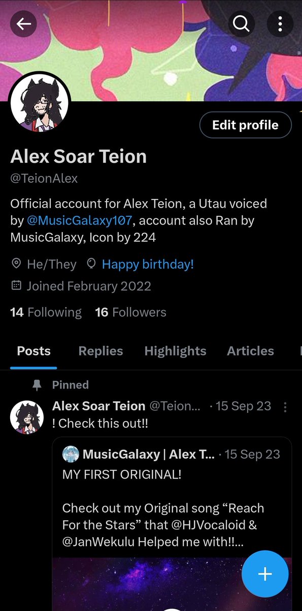 TeionAlex's tweet photo. Yo guess whos older hehe

Thank you guys so much for a wonderful 3 years, annd the birthday wishes, and more! I can't wait to sing for you guys more!! I love you all!! 💜🐺 https://t.co/vAoOUWrDib