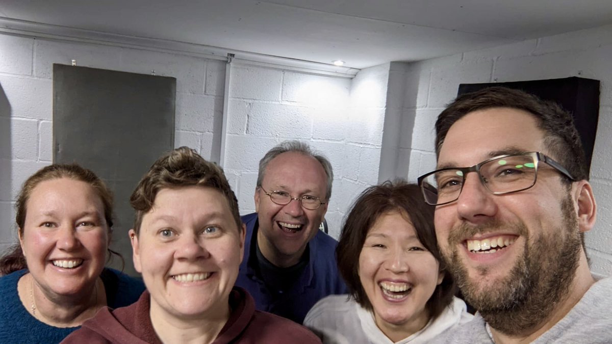 Today is the anniversary of the release of our album Paving the Way. Can’t believe how fast the year has gone. We had a fun practise this evening and took some daft pics at the end. Love this bunch so much 😍 #rocketkings #rocketkingsband #bandselfie #bandfamily