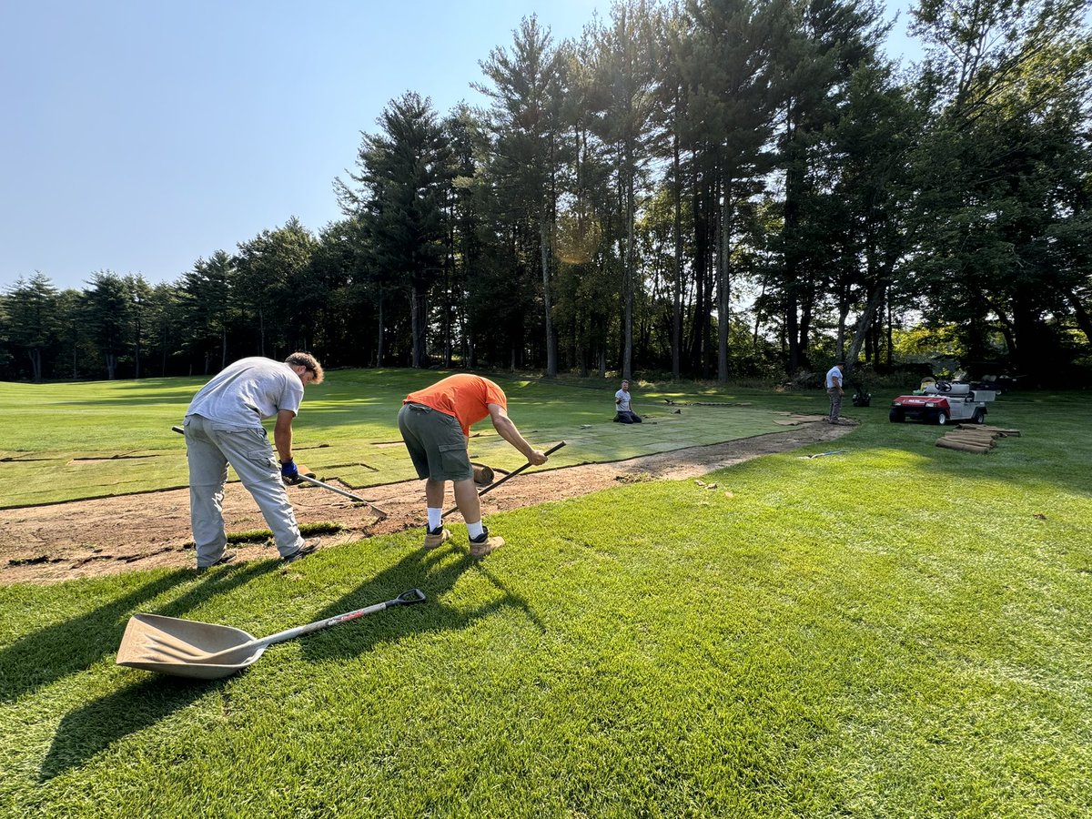 TJohnston (@timothyj32) on Twitter photo 2 week turnaround on 8 Hill and 18 Fairway extension. 10,000ft2 of sod to keep alive during a September drought. Guys doing amazing!! <a href="/wedgewoodpines/">Wedgewood Pines CC</a> 2 week turnaround on 8 Hill and 18 Fairway extension. 10,000ft2 of sod to keep alive during a September drought. Guys doing amazing!! <a href="/wedgewoodpines/">Wedgewood Pines CC</a>