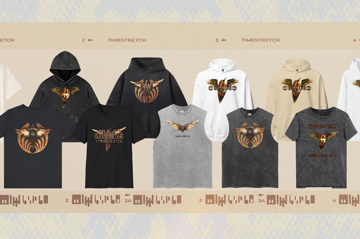 bassnectar's tweet photo. Introducing the Timestretch Throwback Collection. We looked to the past and the future to develop this new collection based on original art from the classic Bassnectar album 'Timestretch'. Check it out!
https://t.co/n1nBZm5r0i
#bassnectar #timestretch #throwback https://t.co/o9MYA2JHPA