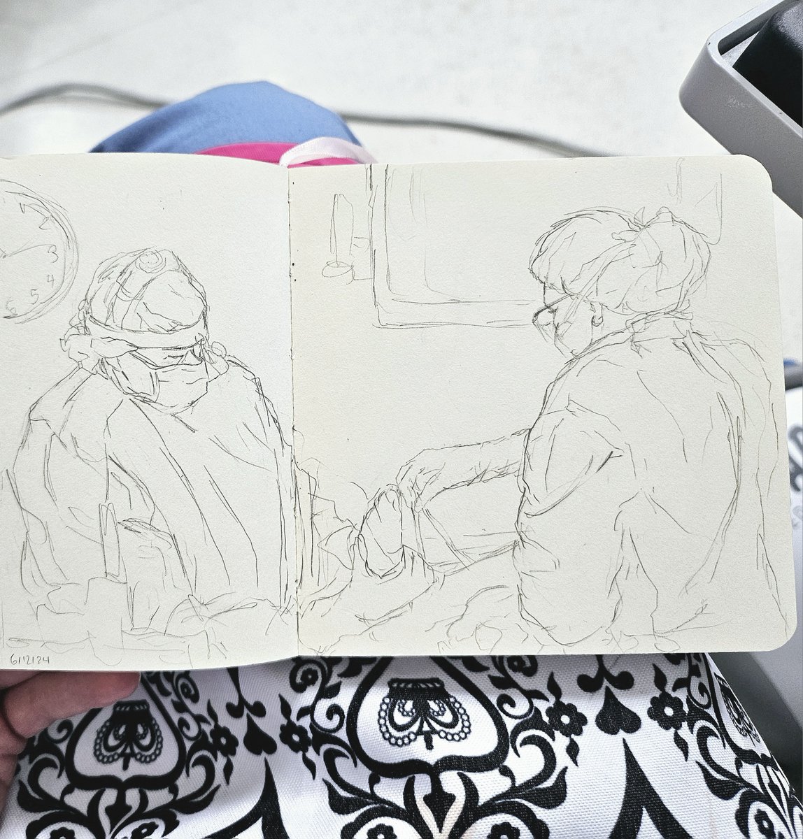 ScrubsNSketches's tweet photo. 6.12.24 My first sketch at my new job! A scrub tech helping the orthopedic surgeon 💖 #operatingroom #surgery #orthopedicsurgery #scrubtech https://t.co/IFCQNMchDD