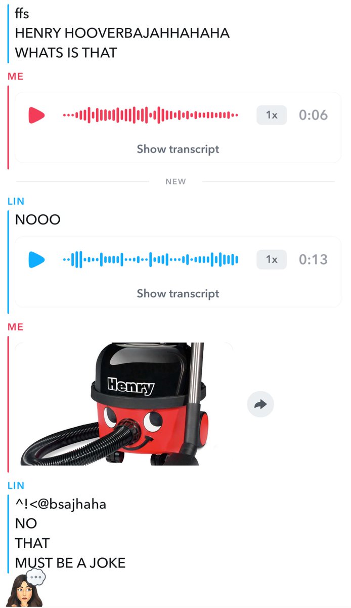 just showed <a href="/Ljndolai/">Lin 🐸</a> a henry hoover for the first time