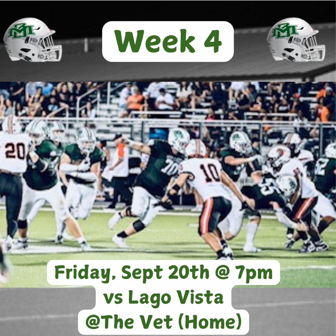 Another week of action packed football for the Bulldogs!!
Wed- jv black @ Clemens 530
Thurs- jv green @ lago 5
Fri- Varsity home vs Lago 7

#SicEm #Family