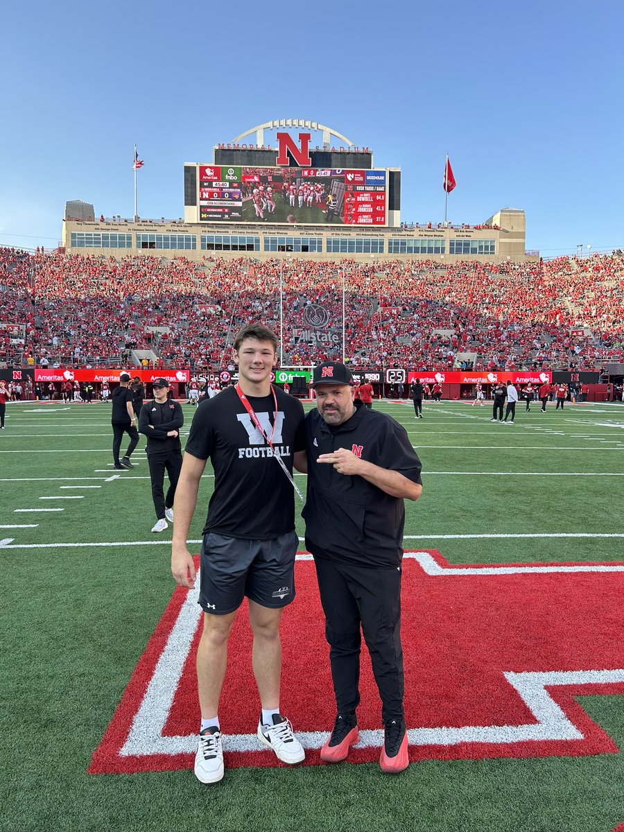 Matt_Ludwig23's tweet photo. Had an awesome time down in Lincoln! Thank you @HuskerFootball @CoachMattRhule @Coach_Satt @Callaghan_NEB 
@BWestFball https://t.co/Mv6FNPj8M5
