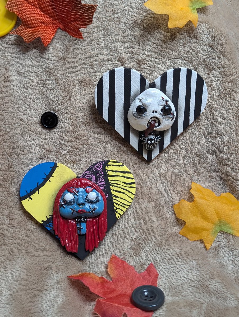 Im tired of everyone pretending i didnt absolutly slay these Coraline &amp; Nightmare Before Christmas paintings
