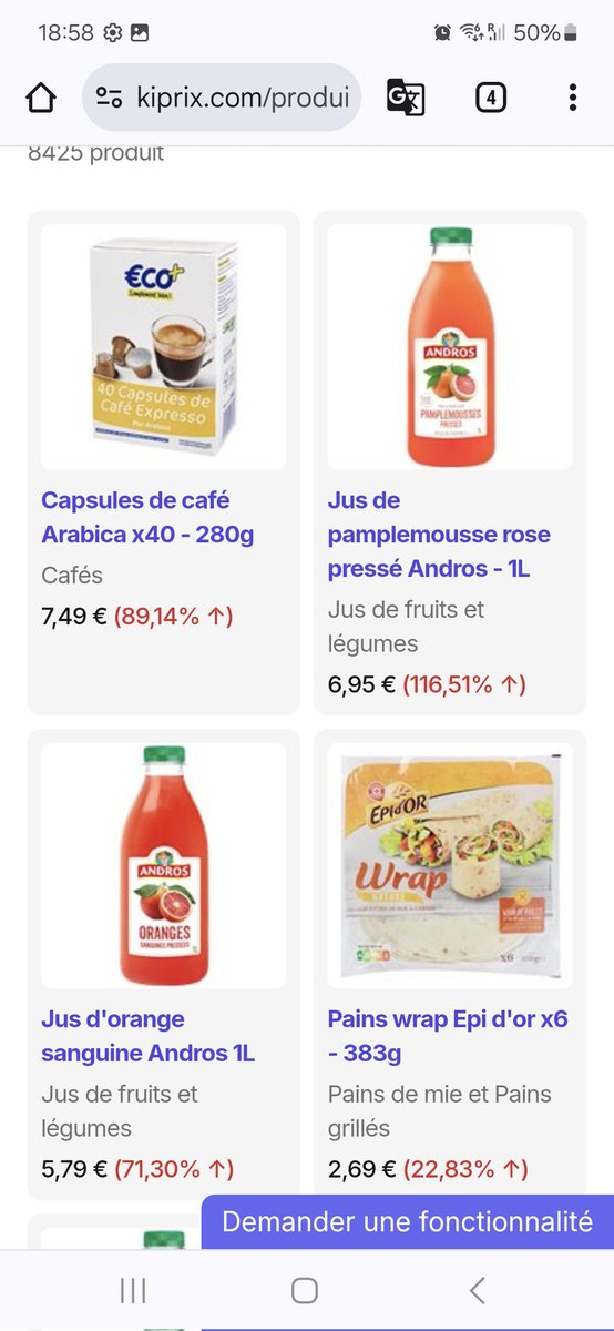 Regardez ce qu'un Martiniquais a créé : kiprix.com compare les prix Martinique / hexagone sur 8000 références. Voilà, de rien !