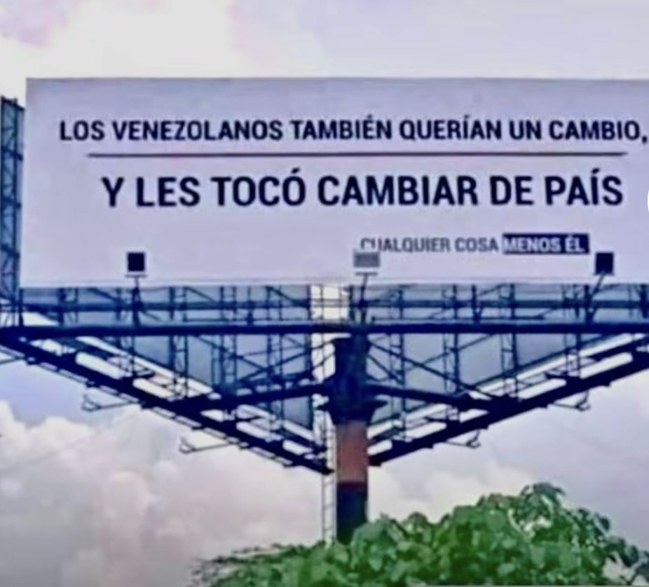 Este letrero es demoledor… Sirve para todos esos países que justifican y apoyan la izquierda…