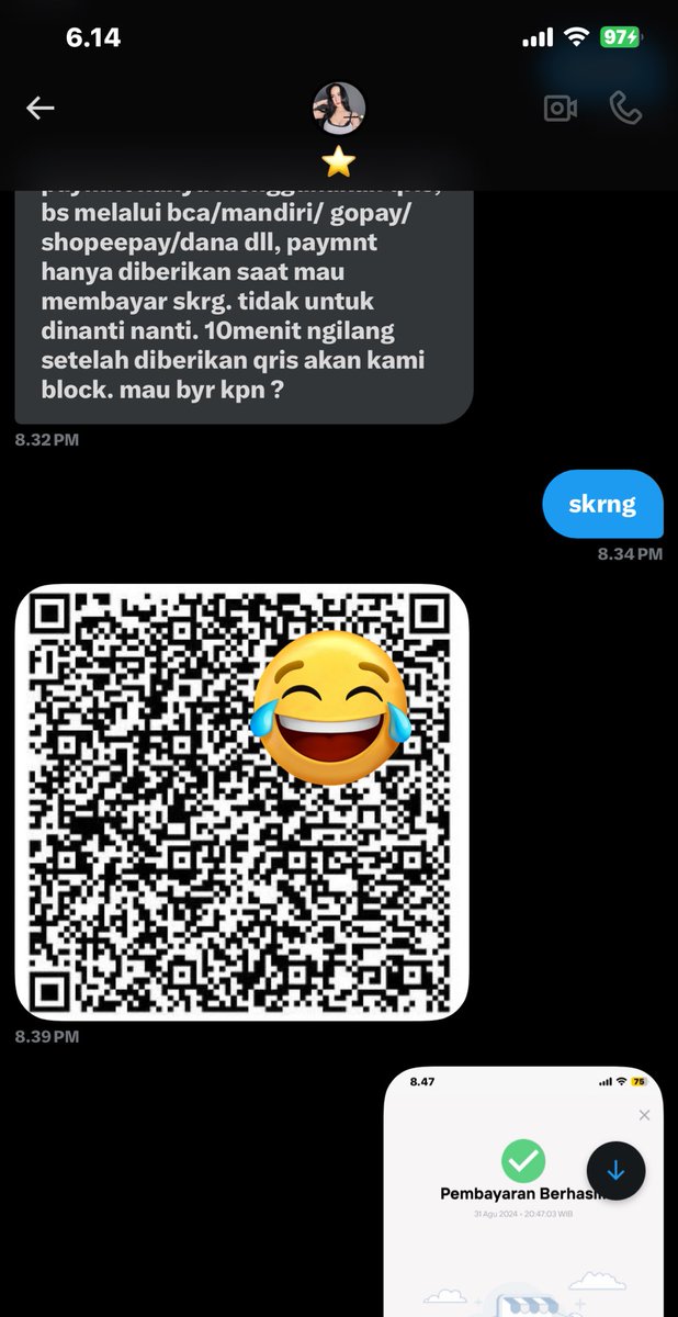 scotchwhisky_'s tweet photo. sekelas doi aja pembayaran berhasil eh ngeblock 🤣 https://t.co/RUaPAgUm31