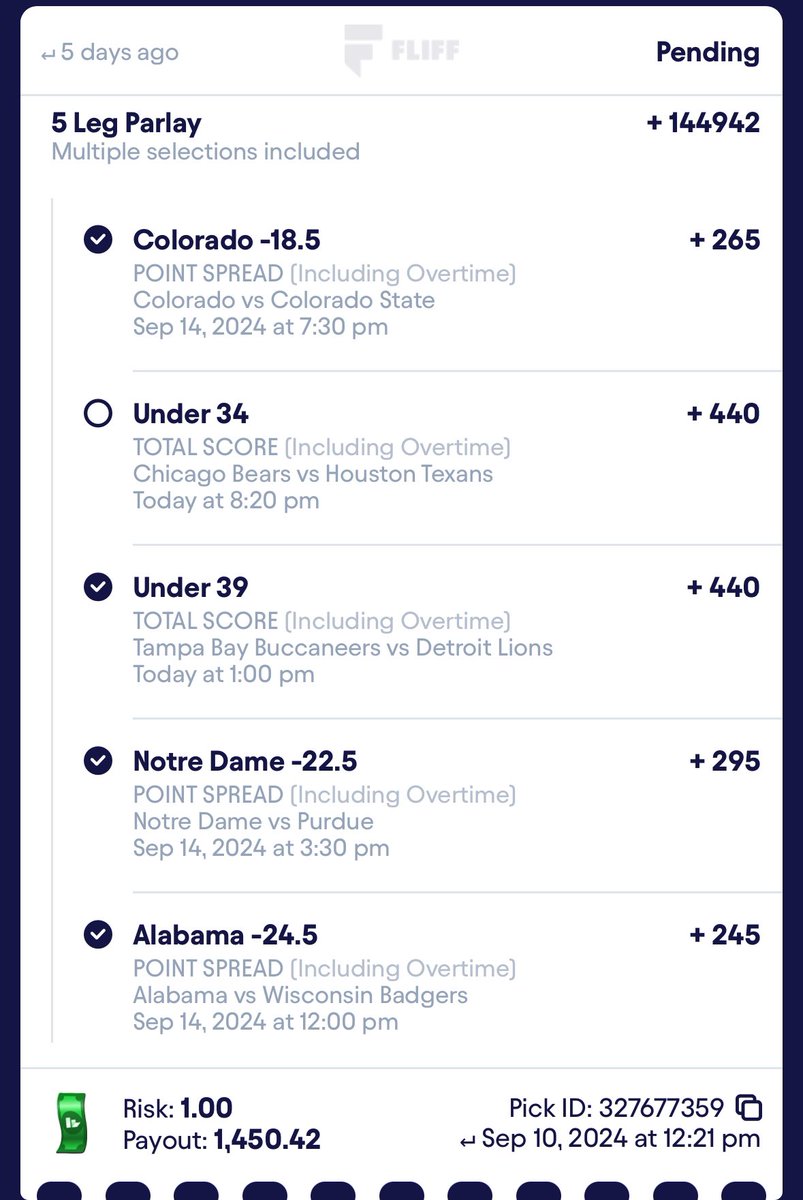 PlusEV's tweet image. In case anyone wants to follow along, we are 1 leg away from hitting a  +144942 parlay😳

That's literally insane to think about.

If this hits, I'll give 1 person who RTs+Likes this tweet $100♥️