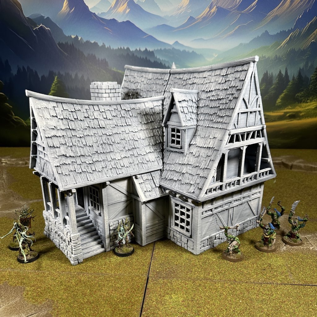 terrainaform's tweet photo. @Sixdiceskills Nice work! Is that one print, or in sections? Here’s my second largest building, the Tavern. https://t.co/inrTy5JkvR