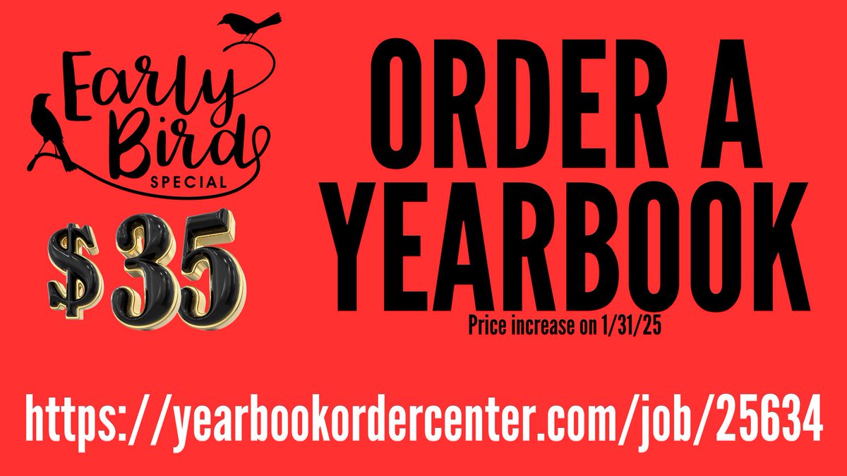 You can preorder your yearbook now at yearbookordercenter.com/job/25634 for $35! #pesleads